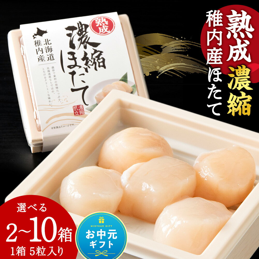 【ふるさと納税】【お中元ギフト】熟成濃縮 ほたて貝柱 選べる10玉～50玉 (1パック5玉入)ほたて ホタテ 帆立 貝柱 貝 冷凍 海鮮 海産物 北海道ふるさと納税 稚内 ふるさと納税 北海道 【配送不可地域：離島・沖縄県】