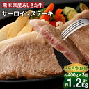 【ふるさと納税】【3ヶ月定期便】 黒毛和牛 あしきた牛 サーロイン ステーキ 合計約1.2kg 約400g×3回 定期便 牛肉 和牛 牛 お肉 霜降り 高級 冷凍 国産 九州 熊本県 送料無料