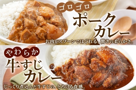 781.カレー 4種 食べ比べ 計8個  中辛 スープカレー ビーフカレー ポークカレー 牛すじカレー じゃがいも 牛 牛肉 豚肉 肉 鳥 鶏 業務用 レトルトカレー 保存食 備蓄 まとめ買い 送料無