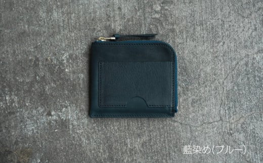 [Botanical Leather] ファスナーウォレット (カラー：藍染め(ブルー))