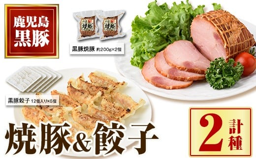 
                  A02048 黒豚焼豚（2個）＆黒豚餃子（12個入×5パック）セット  鹿児島 国産 九州産 黒豚 豚肉 お肉 餃子 ギョーザ ぎょうざ 角煮 焼豚 叉焼 チャーシュー おかず 惣菜【和田養豚】
                