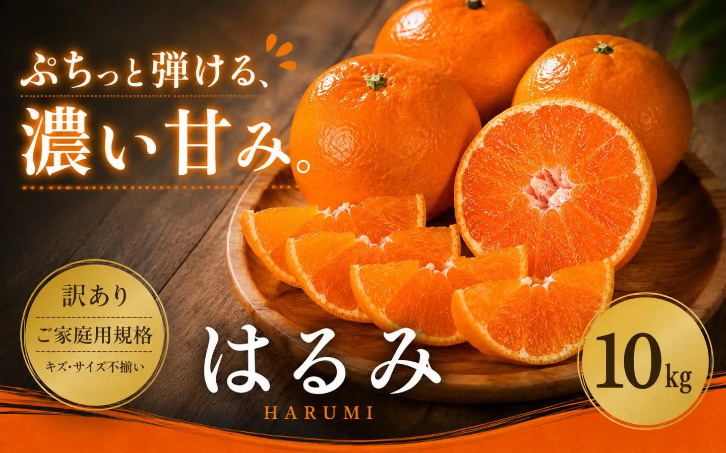 ＜訳あり 愛媛県産はるみ 合計約10kg＞『2027年2月上旬～3月下旬迄に順次出荷予定』甘い ご家庭用 果汁 果物 くだもの フルーツ みかん オレンジ 柑橘 人気柑橘 特産品 株式会社OSN 愛媛県 西予市 【常温】OOS0020
