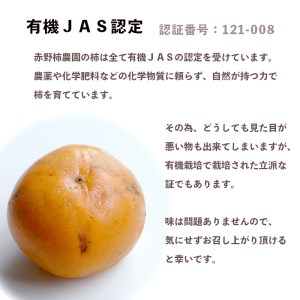 【2026年秋発送】 オーガニック柿 京の乙女柿 15個 箱入り （有機ＪＡＳ認定 121-008 有機柿 ）
