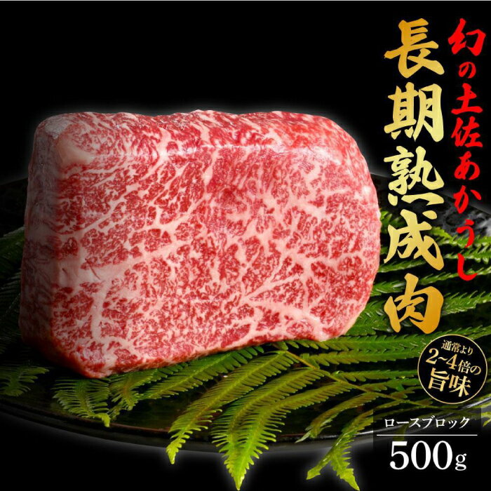 【ふるさと納税】エイジング工法 熟成肉 土佐あかうし 特選ロース ブロック 約500g 冷凍 【株式会社LATERAL】[ATAY026]