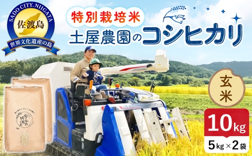 佐渡島産コシヒカリ 玄米 10kg 令和8年産 特別栽培米 土屋農園 | 新潟県産コシヒカリ 新潟産コシヒカリ 佐渡産コシヒカリ 新潟県産こしひかり 佐渡産こしひかり お米 米 こしひかり 玄米 げんまい おこめ コメ 10キロ にいがた さど 新潟県 佐渡市