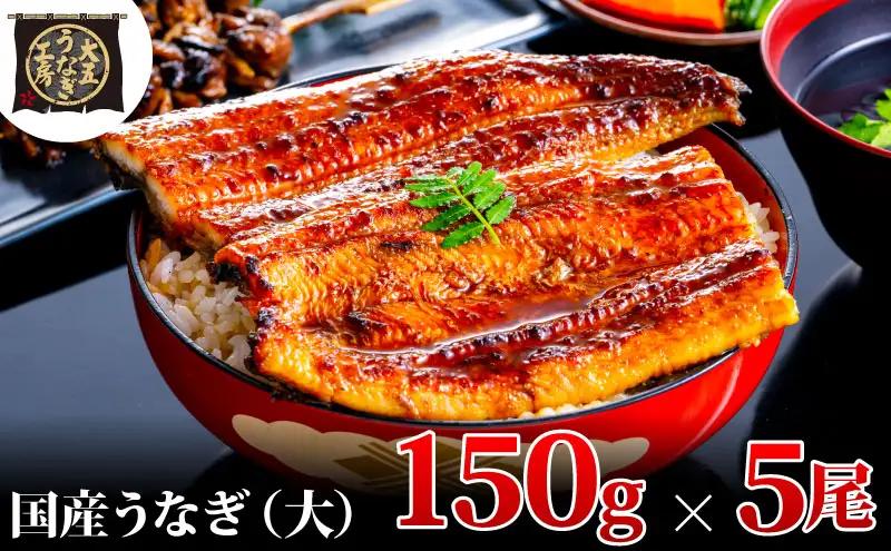 うなぎ 国産 蒲焼 150g×5尾 750g 大五 大五通商 うなぎ