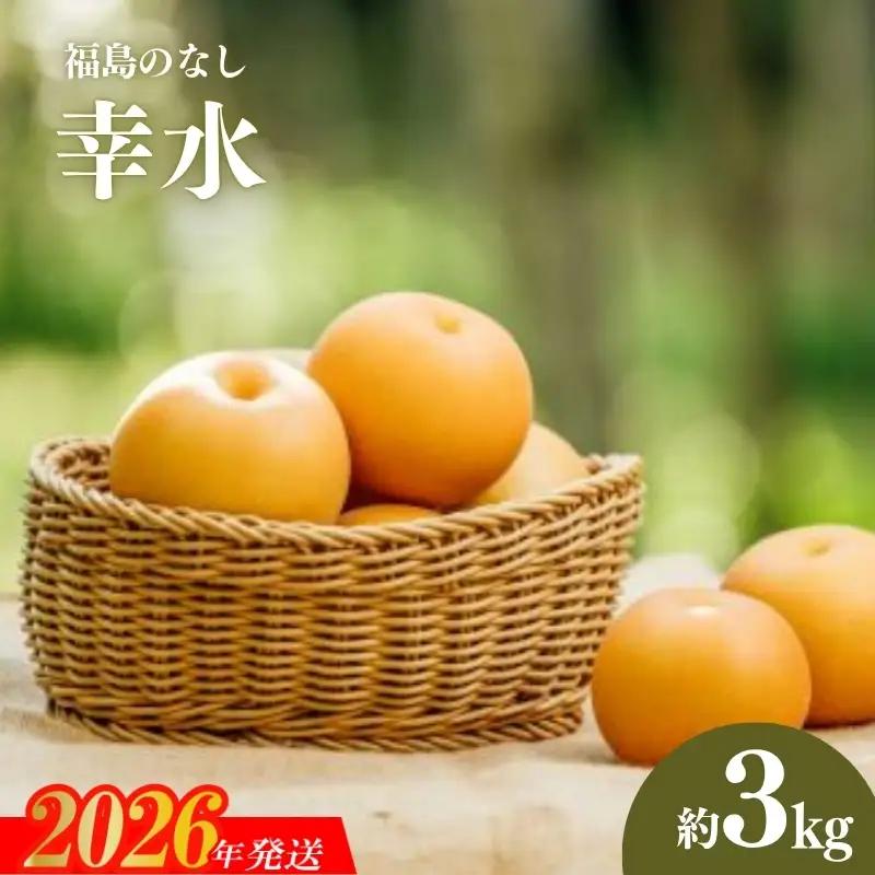 No.2780旬の特選梨 幸水3kg【2026年発送】