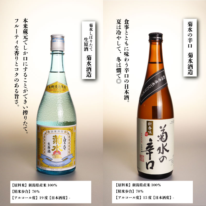 日本酒 人気 4種 飲み比べ セット  贈答用 新発田 蔵元 720ml×4本【 新潟 地酒 日本酒 新潟県 新発田市 飲み比べ 720ml 4本 四合瓶 菊水 王紋 金升 父の日 母の日 正月 おせ