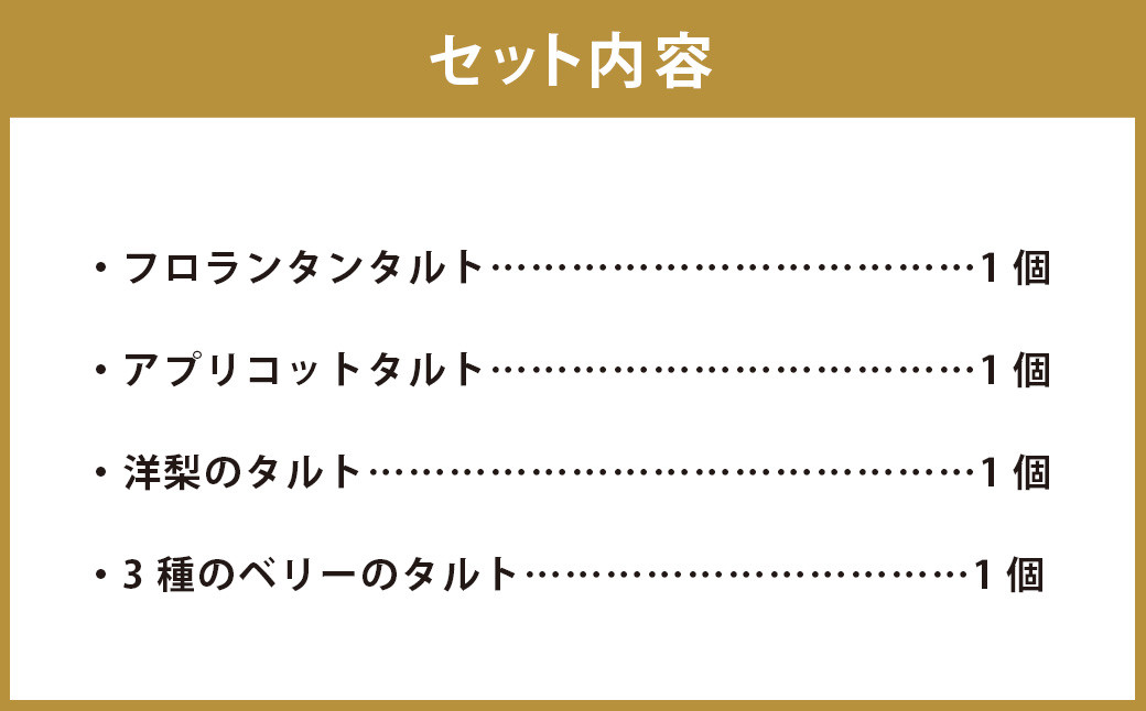 タルト屋さんの4種タルト詰め合わせ