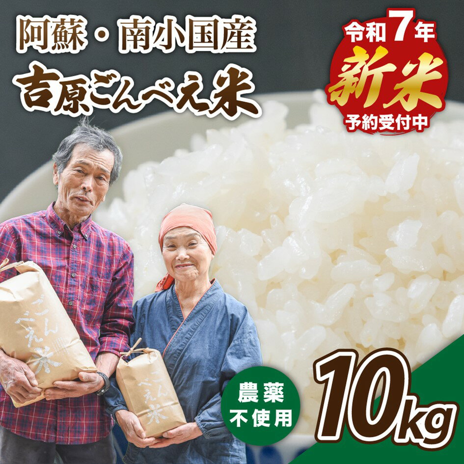 【ふるさと納税】【予約受付】令和7年産・新米 ごんべえ米 10kg 令和7年産 白米 玄米 精米 米 お米 玄米対応可能 ご飯 ごはん 無農薬 農薬不使用 産地直送 熊本 南小国 送料無料