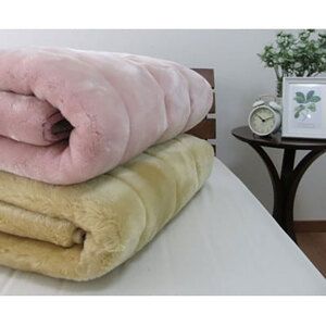 敷きパッド シングル 100×205 ベージュ 贅沢 リッチ ファー ボリューム 敷パッド ベッド パッド マット ベッドパッド シーツ 日本製 寝具 大阪府 岸和田市