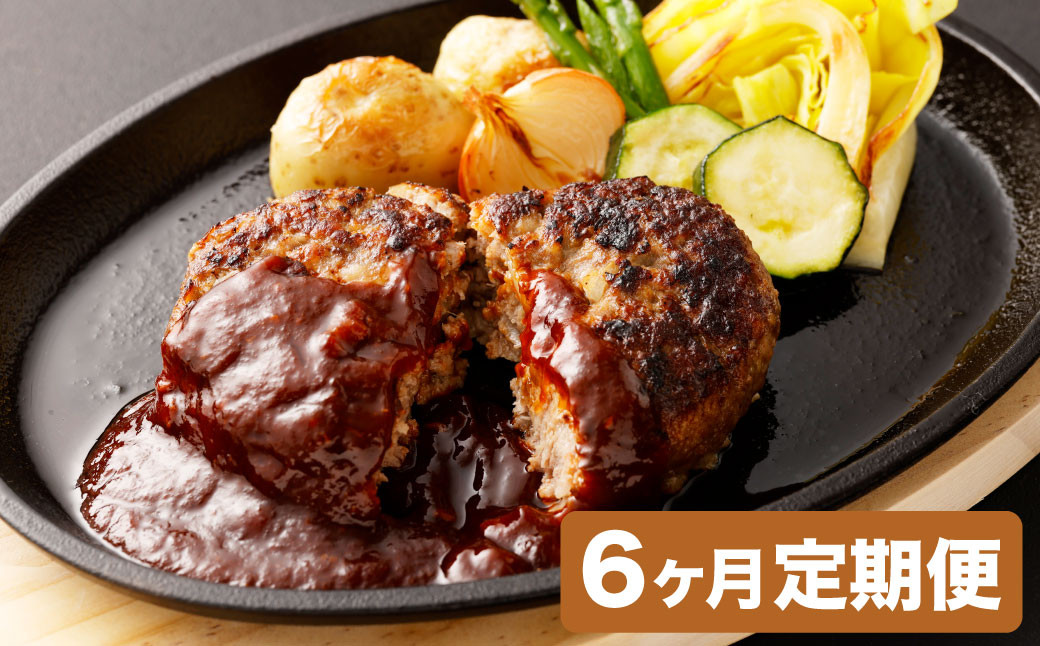 
            【6ヶ月定期便】【黒毛和牛】おおいた和牛ハンバーグ 計約1.02kg（約170g×6個）×6回 計約6.12kg
          