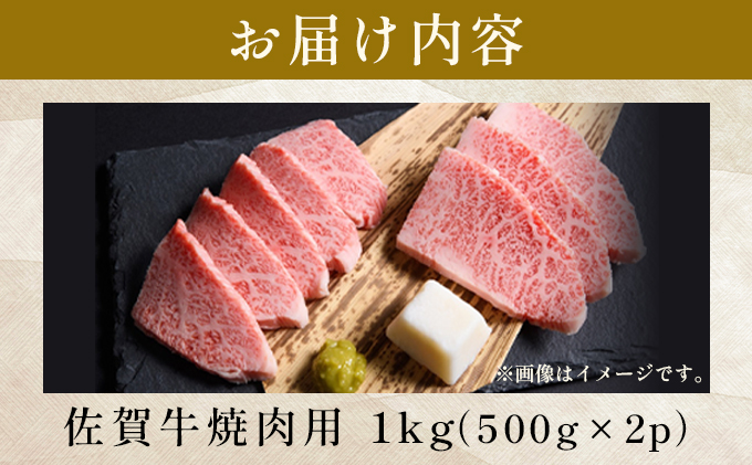 艶さし！【A4～A5】佐賀牛赤身モモ焼肉用　1kg（500ｇ×2ｐ）