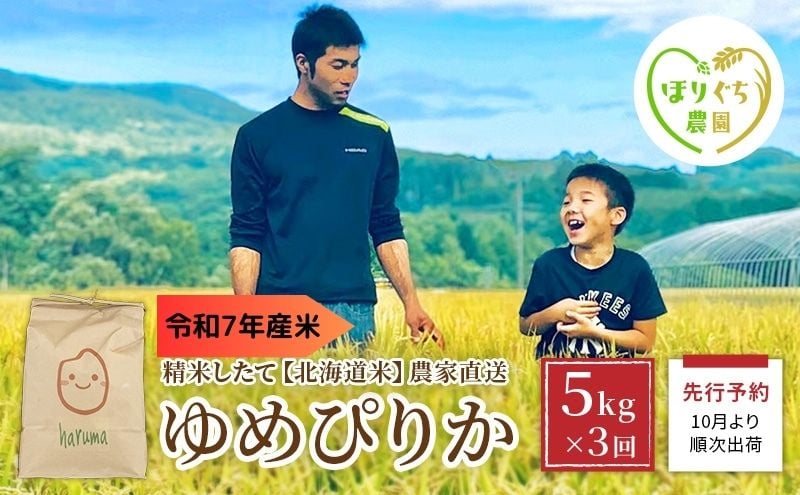 
            【3ヶ月定期便】北海道赤平産 ゆめぴりか 5kg 令和7年産 先行予約 先行受付 精米したて直送 米 白米 精米 定期便 北海道 赤平市
          