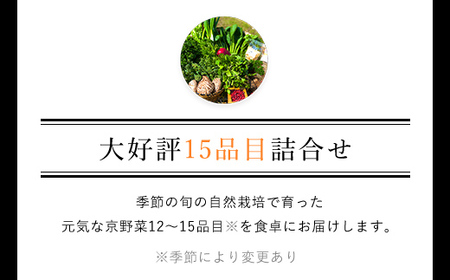 【3ヵ月定期便】鮮度抜群「京野菜」15品目詰合せ FCCM018