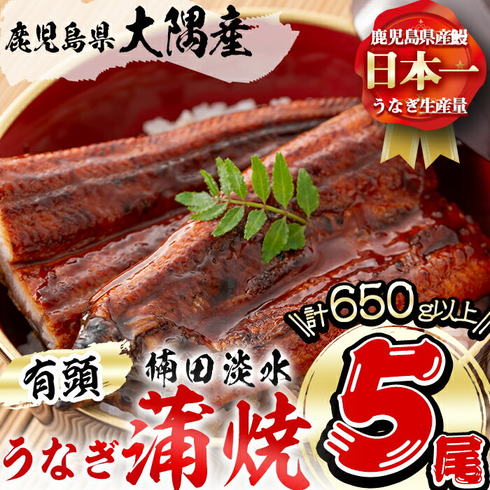 【ふるさと納税】楠田の極うなぎ蒲焼き130g以上×5尾(計650g以上)箸で切れるほどふっくら柔らか！こだわり抜いて育てたウナギは脂の「甘み」が特徴！鰻のかば焼きたれ・山椒付き！【楠田淡水】c0-092