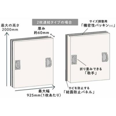 ふるさと納税 新宮町 窓用ワンタッチ防音ボード2連結タイプ(幅926-1215mm・高さ456-905mm).K0F001 |  | 01