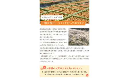 紀州みかん蜂蜜入り梅干（塩分約5％） 500g / はちみつ梅干し 和歌山 田辺市 紀州南高梅 南高梅 梅干し 梅干 梅 肉厚 お米 おにぎり 焼酎 梅酒 健康 みかん蜂蜜 甘い梅干し ご飯のお供 ま