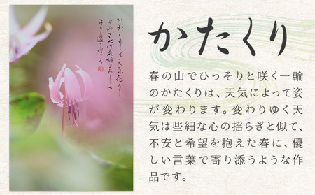 季節の 絵 と 書 かたくり 絵 楠戸宇亭