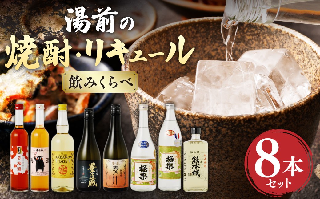 湯前の 焼酎 リキュール 飲みくらべ 8 本 セット