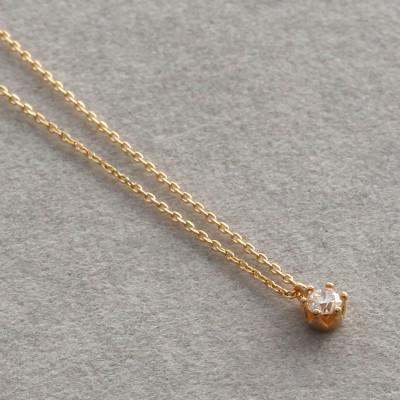 ふるさと納税 大津市 【10金イエローゴールド ダイヤモンドネックレス】0.1ct 飾らない美しさ 6本たてづめペンダント |  | 01