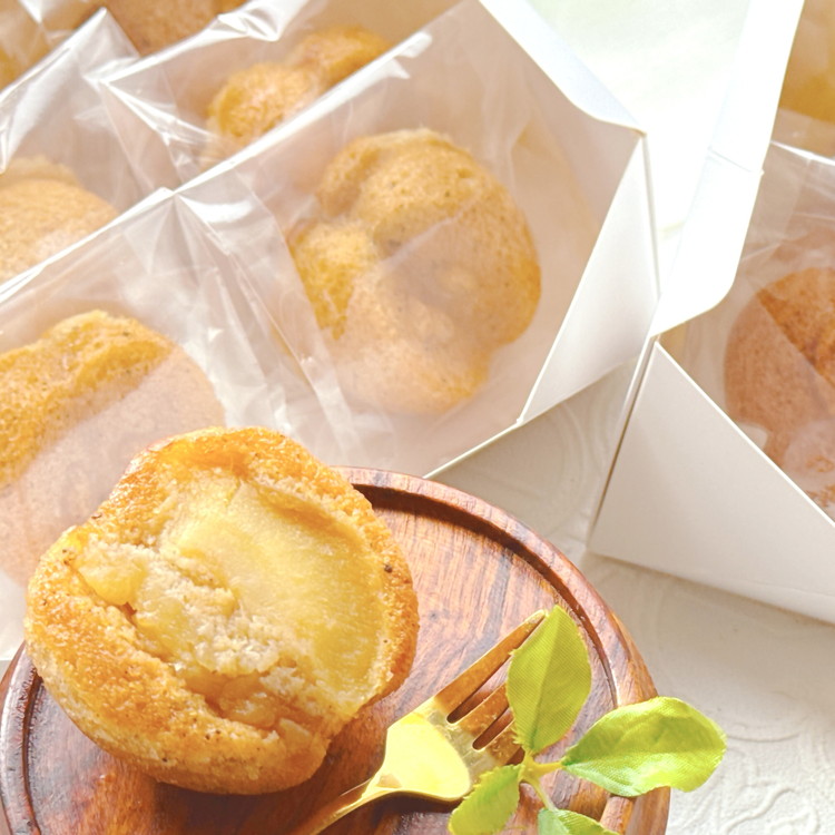 【自家用】焦がしバターのりんごフィナンシェ4個入