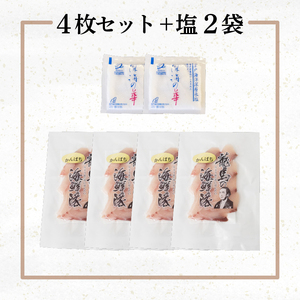 【急速冷凍】 鮮度抜群！カンパチ80g 4枚セットと塩2袋 NS025 勘八 環八 かんぱち カンパチ 塩 海鮮 魚介 瞬間 冷凍 高知県 須崎市