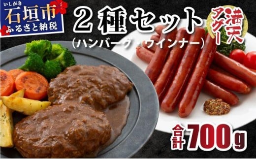 満天アグー 2種セット (ハンバーグ 150g×2 ウインナー 200g×2) | ふるさと納税 沖縄県 石垣市 石垣 沖縄 石垣島 ふるさと 人気 送料無料 アグー 豚 豚肉 ポーク