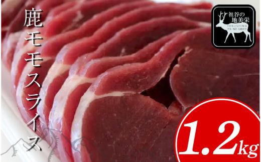 【徳島県三好市祖谷産】祖谷の地美栄 鹿 モモ スライス 1.2kg 希少 部位 ジビエ 地美栄 厳選 鹿肉 国産 ヘルシー 低カロリー 高たんぱく 低脂質 焼肉 BBQ バーベキュー ステーキ ロースト シカ シカ肉 唐揚げ カレー シチュー 使いやすい 冷凍 赤身 みよし 徳島 三好 祖谷