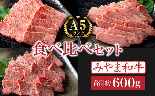 
C12【みやま 和牛 A5ランク】食べ比べ セット（5～6人前）
