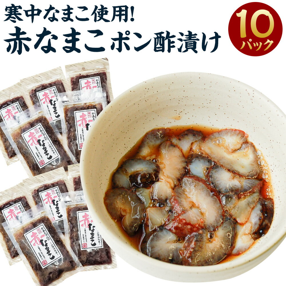 【ふるさと納税】寒中なまこ使用！赤なまこポン酢漬け 10パック 合計800g 【高鮮度3D凍結】 80g×10パック 寒中なまこ 赤なまこ 赤ナマコ なまこ ナマコ 酢 ポン酢 ポン酢漬け 海鮮 3Dフリーザー凍結 冷凍 お取り寄せ 兵庫県 新温泉町 送料無料