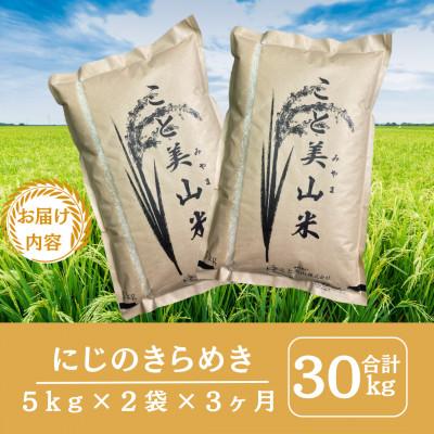 ふるさと納税 南丹市 【毎月定期便】にじのきらめき 精米 10kg(5kg×2袋) 美山町産 こと美山米全3回 |  | 01