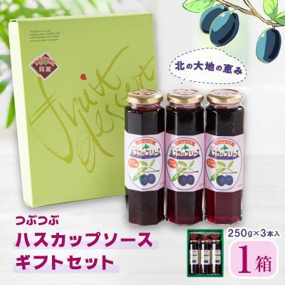 ふるさと納税 安平町 【北の大地の恵み】つぶつぶハスカップソース　ギフトセット　250g×3本