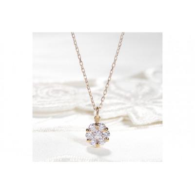 ふるさと納税 韮崎市 ネックレス K18YG イエローゴールド ダイヤモンド 0.3ct フラワー【f024-k18yg】 |  | 01