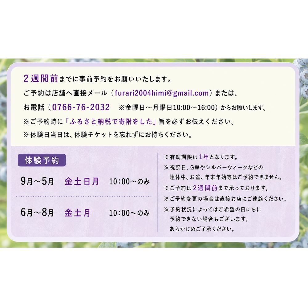 氷見市ブルーベリーのジャム作り体験４名様●ケーキとコーヒー付き_イメージ2