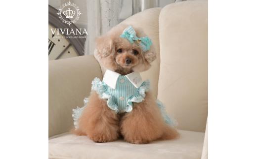 ドッグウェア「VIVIANA」　ストライプワンピースストライプワンピース　/　Green