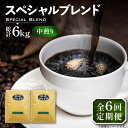 【ふるさと納税】【全6回定期便】スペシャル ブレンド コーヒー 500g×2 ( 中煎り ) 《豊前市》【稲垣珈琲】 珈琲 コーヒー 豆 粉[VAS174] 73000 73000円