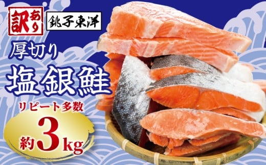 鮭 訳あり 銀鮭 切身 厚切り 約 3kg 銚子東洋 千葉県 銚子市 魚介類 海鮮 訳アリ 規格外 不揃い さけ サケ 鮭切身 シャケ 切り身 冷凍 家庭用 おかず 弁当 サーモン 銀鮭切り身 魚 わけあり 大容量 肉 厚 キャンペーン ランキング 送料無料 小分け に 便利 ふるさと納税 ふるさと納税鮭
