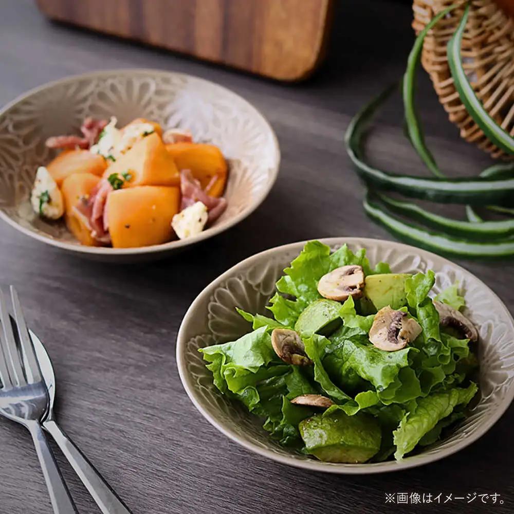 【波佐見焼】マリーゴールド　ボウルM ミルクティー　2枚セット　食器 皿【翔芳窯】[FE456]