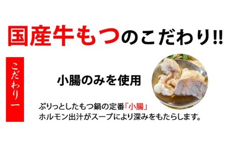 国産牛 もつ鍋 大山セット 醤油味 4人前 ／ モツ鍋 鍋 鍋セット 牛もつ 牛モツ 牛肉 お肉 肉 セット 九州 熊本県 熊本市 冷凍
