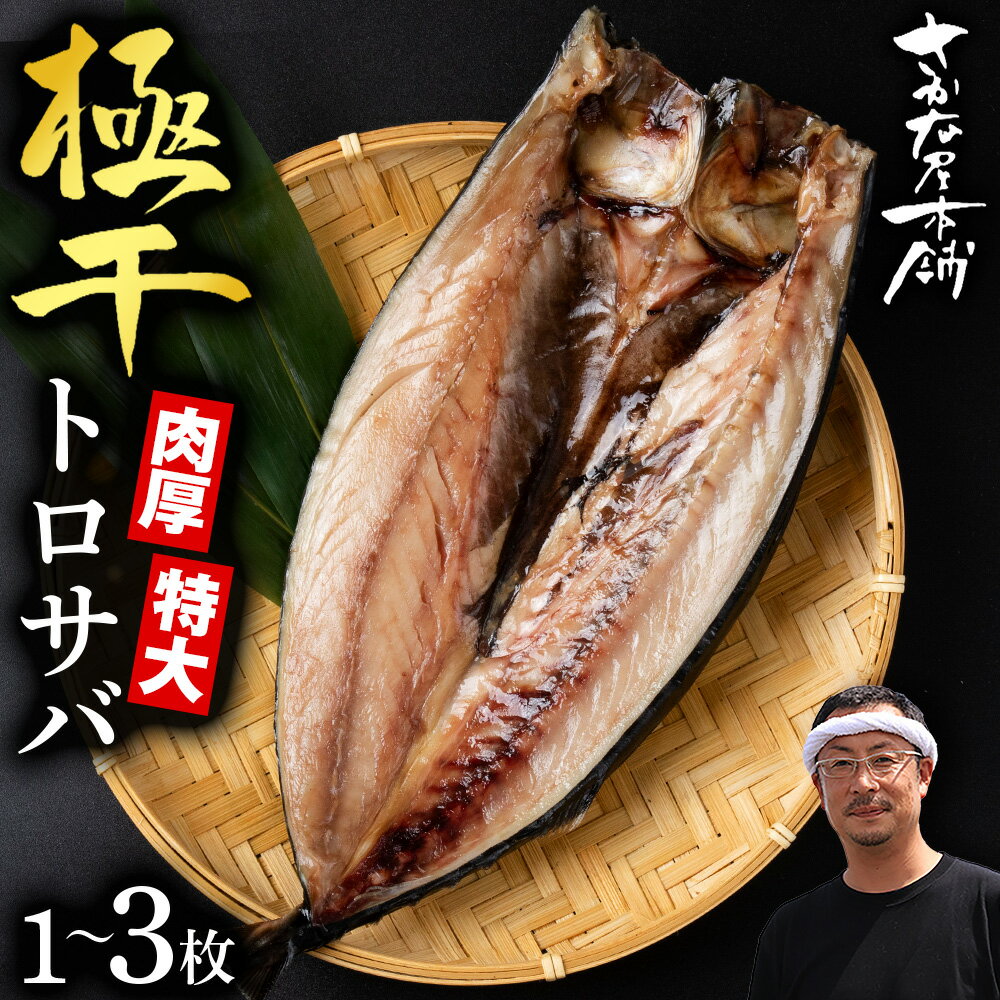 【ふるさと納税】究極の干物専門店が作る至高の極干 特大とろさば 選べる1枚～3枚さば サバ ノルウェー さば 魚 肉厚 高温熟成 氷温 海風 熟成 北海道ふるさと納税 白老 ふるさと納税 北海道
