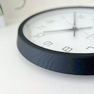 KATOMOKU muku clock 木製掛け時計（ブラック）km-94BK