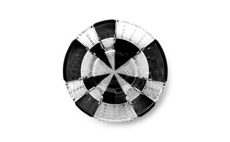 浅草切子 KANA KURITA「モノクロオールド ―菊繋ぎと魚子―」木箱入り