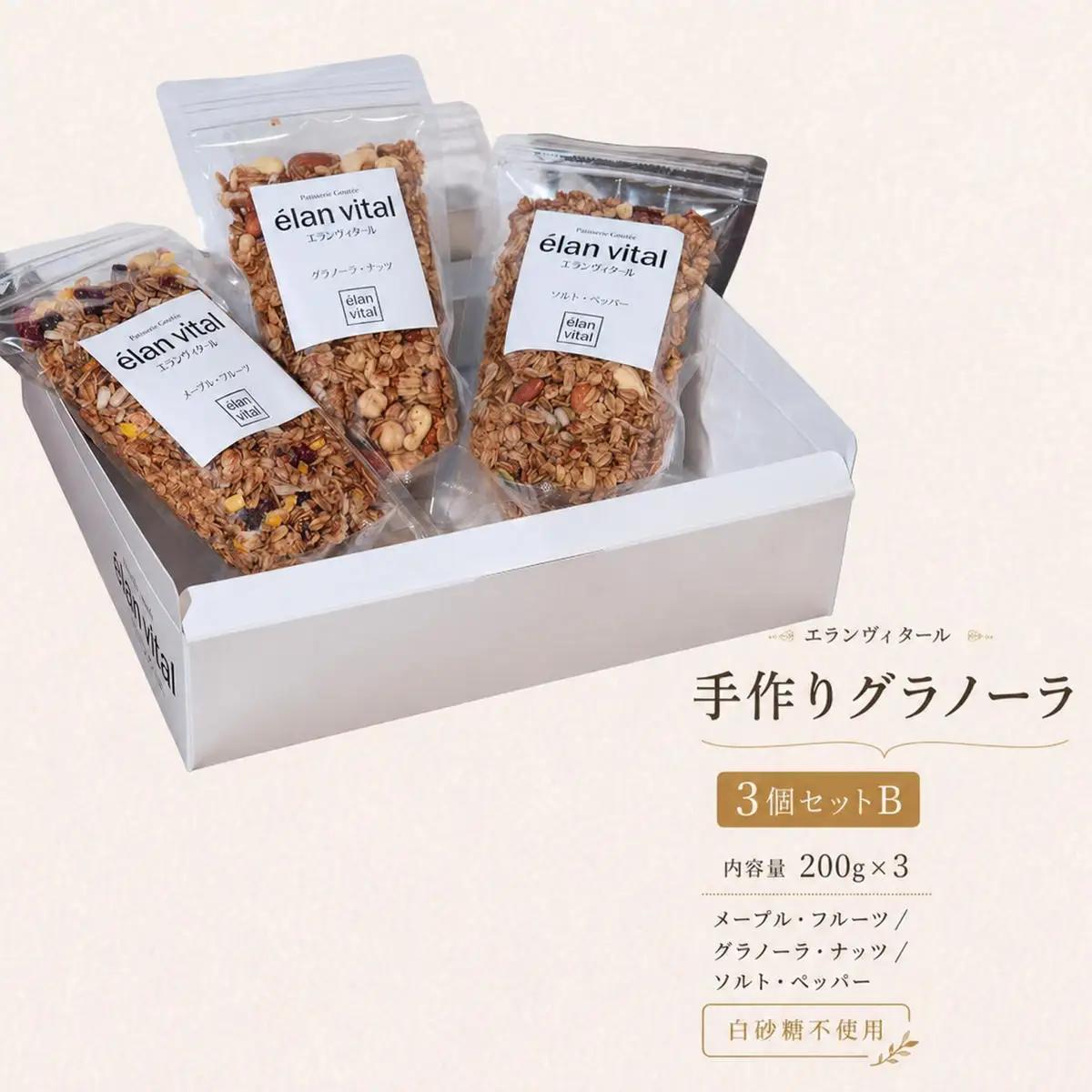 グラノーラ手作りエランヴィタールフルーツナッツグラノーラ【3個】