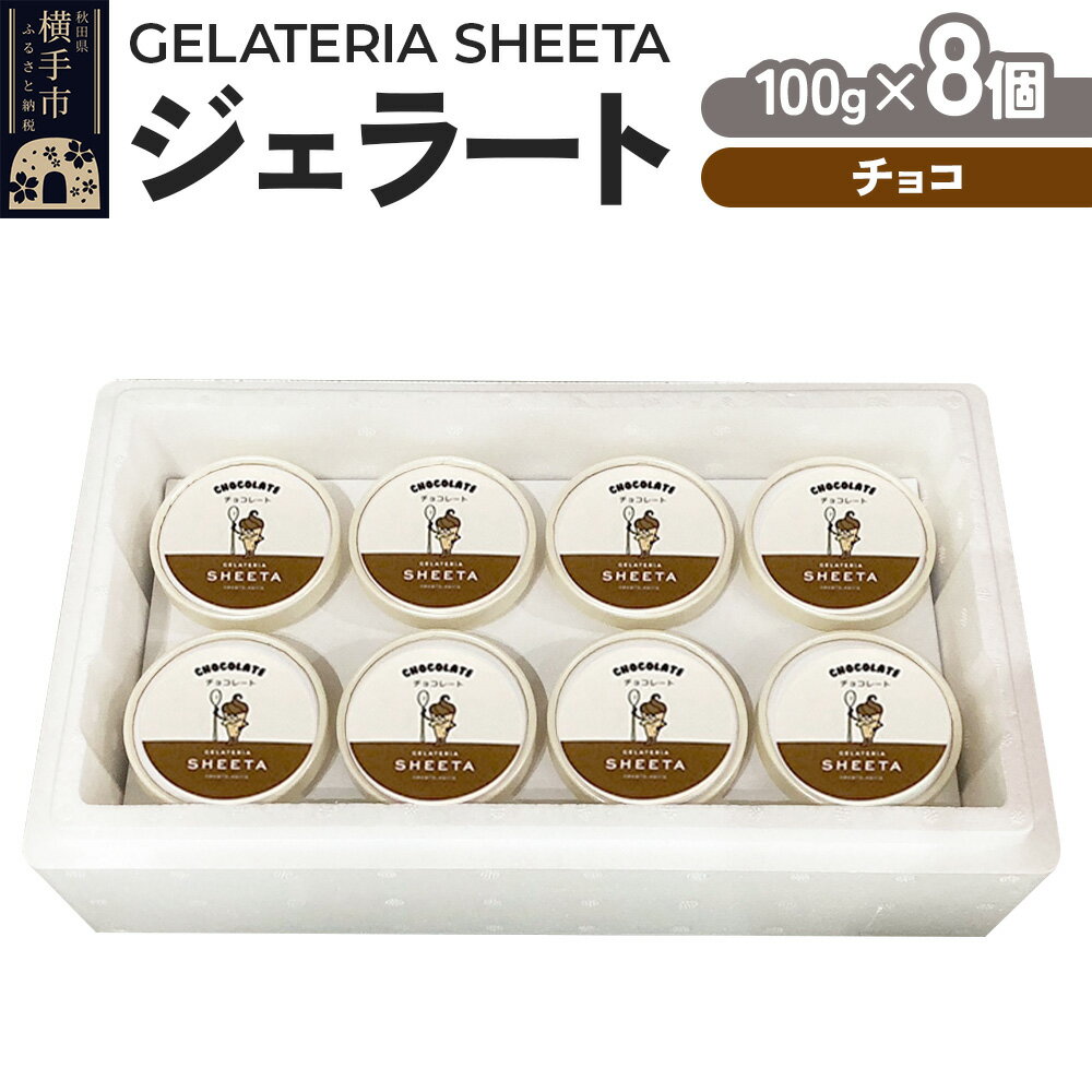 【ふるさと納税】ジェラート チョコ 約100g×8個