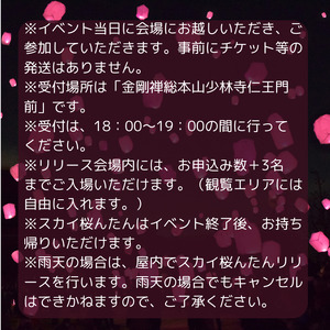 ～夜空を幻想的に彩る桜色のランタン～ スカイ桜んたんリリース【A-119】