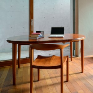 No.632 【家具蔵】テーブル ローベルⅡ（伸長式）  ウォールナット材