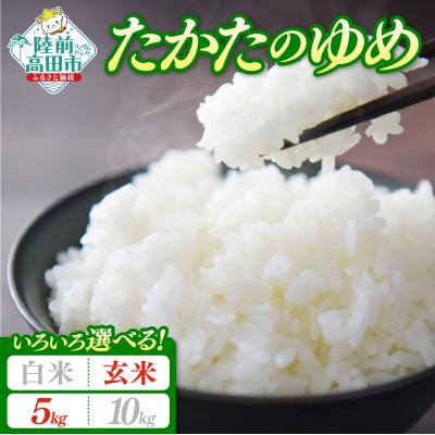 ふるさと納税 陸前高田市 先行受付 令和8年産 玄米 5kg 品種:たかたのゆめ 陸前高田市ブランド米 米 新米 お弁当