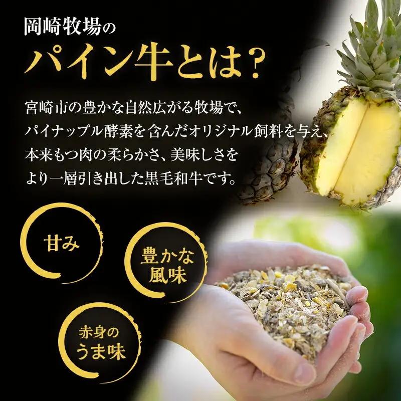 牛肉 赤身 牛肉[黒毛和牛 パイン牛 ウデ・モモ 切り落とし 1kg 宮崎県産]