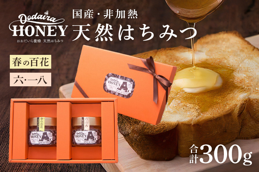国産天然 非加熱はちみつ 150g 2本セット「春の百花」「6.18」 純粋はちみつ 生はちみつ